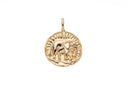 Elephant Necklace - 18k Gold Plated, Pendant Jewelry, Gift Ideas, loyalty, power, wisdom, and fertility, gold medallion jewelry, CPG2111