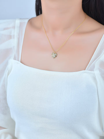 Micro Pave 14K Gold Over Brass Heart Charm ,Baguette  Heart Charm, Gold Heart Charm,CPG229