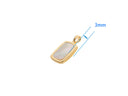 White Mother Of Pearl Pendant,Gold MOP Charm ,Dainty Mother Of Pearl charm,CPG303