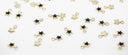 20 pcs of Gold Enamel Stars black, white, light yellow, turquoise, hot pink, baby pink, red, navy blue CPG570