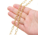 Twisted Oval Rope Chain,Gold Oval Rope Chain For Jewelry Making,Jewelry Making Supply,CHG150
