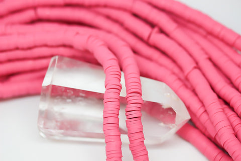6mm Classic Rose Polymer Clay Wheel beads, FULL STRAND, WHOLESALE