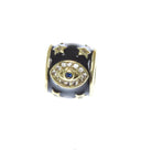 18K Gold Red or Black Evil Eye Spacer Bead With CZ, Spiritual Protection, Spacer Bead For Bracelet Or Necklace, Evil eye, SPG114