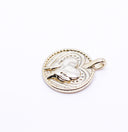 Gold Engraved Heart Token Pendant,CPG265