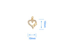 Gold cz infinity Heart Charm, infinity cz heart pendant, cz infinity pendant, heart infinity charm, cz heart charm, CPG1023