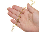 Oval Paperclip Chain With Diamond Cut,Gold Oval Paperclip Chain,Paperclip Chain For Jewelry Making,Chain For Necklace,Bracelet,CHG055