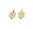 Gold  Star CZ Pendant,Star Gold Multi Color CZ Charm,Gold Celestial Star Necklace Charm,Jewelry Making Supply,CPG761