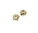 18k Gold Soccer Slider, White and Black Sports Charms, Gift For Soccer Players, Soccer Ball, Soccer ball Bead, 3D Soccer Ball Bead, SPG144