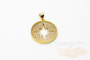 Starburst CZ Star Pendant,Pave Star Gold Charm,Stardust Gold Charm, CP240