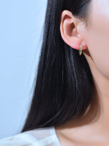 Latch Back Hinged Snap Hoop Earring ,Open link Lever Back Hoop earring,EAC-115