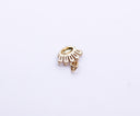 White Enamel Evil eye Enamel Cute Charm, CPG195W