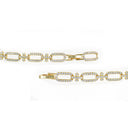 High Quality Fine‑Cut CZ Link Bracelet 2-sided lock.