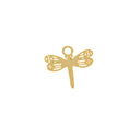 Water Proof, Tarnish Proof Gold Dragonfly, Wisdom, Adaptability Charm, For Necklace or earrings, Boho Chic, SSPG023 Dragonfly