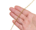 Gold 4mm Curb Cuban Chain,Dainty Oval Curb Chain For Jewelry Making,Oval Cuban Curb Chain For Necklace And Bracelet,CHG0076