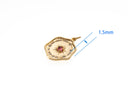 Gold Starburst Celestial Charm, Pink CZ or Clear CZ center stone, Galaxy Starburst Charm, Celestial cz jewelry, CPG2092