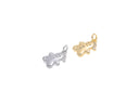 18k Gold or Silver Gingerbread man Charm, CZ stones, CZ Pave, Christmas Charms, Christmas pendants, Gingerbread, CPS1619, CPG1619