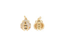18k Gold Ladybug Gold Pave Charm, CZ Ladybug Colorful Charm, Ladybug Charm For Necklace Or Earrings, CPG1588