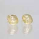 Ribbed Square Button Stud Earring, ERG410