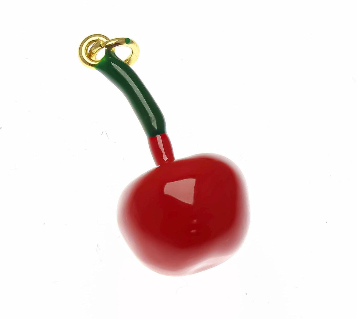 18k Cherry, Gold Dainty Charm, Red Cherry Dainty Charm, Small Fruit Charms, Farmers Market, Eclectic Jewelry, CPG2333