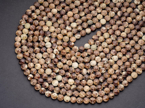 Natural Green Garnet Faceted Disc Beads, 8mm disc, Natural Green Garnet beads, Green Garnet Stone, Full Strand, DS016