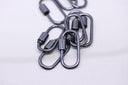 Black Large U Shape Screw Clasp, 25x14mm, Painted Carabiner Clasp, Painted Lacquer Clasp, Oval Screw Clasp