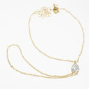 Teardrop Shape CZ Charm Hand Chain Bracelet, BRG124