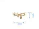 Bow Tie Necklace Connector Charm,Gold Bow Tie CZ Connector Charm,Pave Bow Tie  For Jewelry Making,CNG019