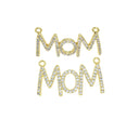 Mom Monogram Charm,Mom Word Monogram Charm,Mother’s Day Gift,Gift For A Mother, 1 pc,5pcs or 10pcs, Wholesale,CNG033