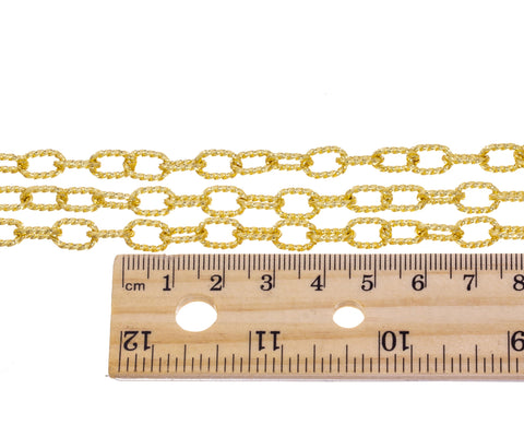 Twisted Oval Rope Chain,Gold Oval Rope Chain For Jewelry Making,Jewelry Making Supply,CHG150