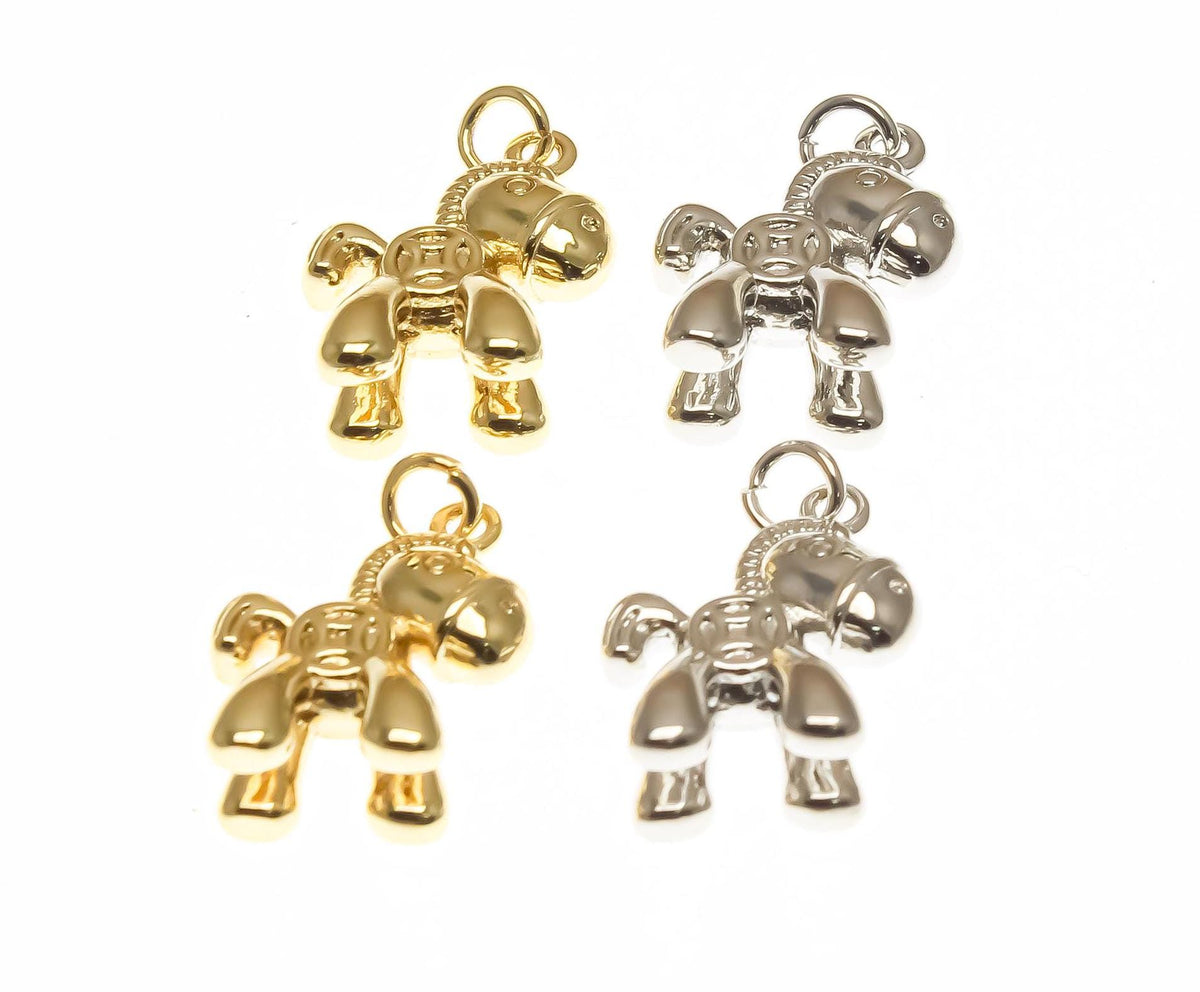 18k Gold or Silver Horse Charm or Pendant, Rocking Horse, Cowboy Jewelry, Gifts,  Animal Jewelry, Minimalist Jewelry, CPG1372, CPS1372