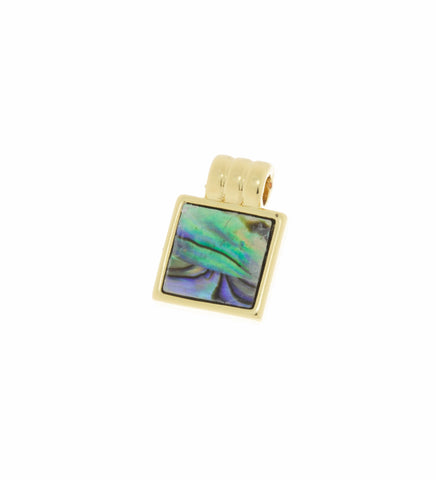 Abalone Gold Square Charm,Square Charm With Abalone,Dainty Geometric Charm, 1 pc,5 pcs Or 10pcs, WHOLESALE,CPG301