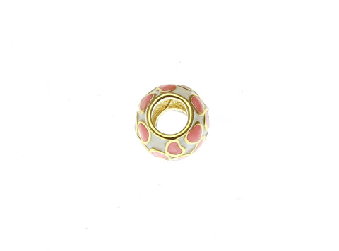 18k Gold Plated Heart spacer, Red, Pink, Purple, or Blue, Heart bead, Romantic Heart Charm or Pendant, SPG097