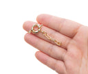Gold Sailor Clasp Chain Extender,Gold Sailors Clasp With Paper Clip Extension Chain,Spring Ring Sailor Clasp,Spring Ring Round Clasp,CLG252