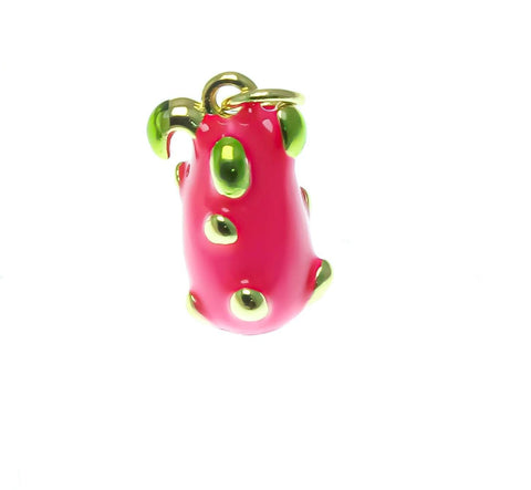 Fun Dragon fruit Charm, Enamel Dragonfruit, Super Cute Fruit Charm, Pitaya, Vegan, Farmers Market, Summer Fruit Charm for Jewelry, CPG1743