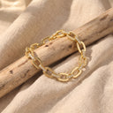 Oval Link CZ Bracelet with Adjustable Length, BRG-BRS073