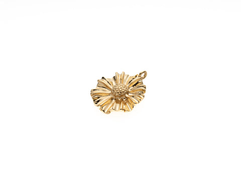 Gold Sunflower Daisy Medallion Pendant, Summer Garden Inspired, Daisy Flower Pendant, 18.5mm, string though pendant,no need jumpring,CPG2100