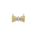 Bow Tie Necklace Connector Charm,Gold Bow Tie CZ Connector Charm,Pave Bow Tie  For Jewelry Making,CNG020