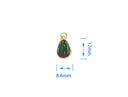 Avocado Gold Dainty Charm,Gold Avocado Charm For Jewelry Making,Small Fruit Charm,Avocado Enamel Charm For Jewelry Necklace,Bracelet,CPG1548