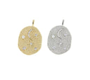 Star Moon Crescent Charm,Gold Star And Moon Pendant,CZ Moon Star End Eye Charm ,CPG636-CPS636