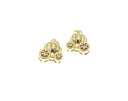 18k Gold Pumpkin Carriage Charm, CZ Princess Carriage, Pumpkin Carriage, Romantic Charm, DIY Jewelery, CPG2252
