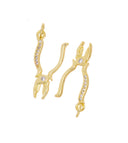 Gold Pliers Tool With CZ,Tool Charm For Handy Person,Pliers Charm For Jewelry Making,Household Repairs Dainty Pliers Charm,CPG2443