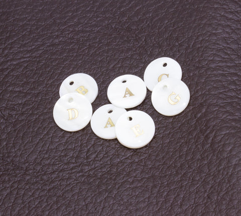 MOP Shell Inlay Monogram Initial Letter Charm,Disc Circle Alphabet initial Charm For Jewelry Making,MOP Round Monogram Letter Charm,CPG812