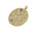 Star Moon Crescent Charm,Gold Star And Moon Pendant,CZ Moon Star And Sun Charm ,CPG447