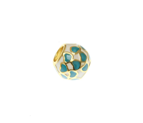 18k Gold Plated Heart spacer, Red, Pink, Purple, or Blue, Heart bead, Romantic Heart Charm or Pendant, SPG097