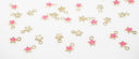 20 pcs of Gold Enamel Stars black, white, light yellow, turquoise, hot pink, baby pink, red, navy blue CPG570