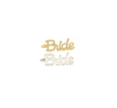 Bride Monogram Gold or Silver Charm, Dainty  Monogram Charm For A Bride ,Silver And Gold Bride  Word Charms,Gold Bride Charms,CPG064,CPS064