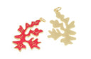 18k Gold Small Branch Ocean Coral Charm, Hot Pink Coral Branch Charm For Necklace And Earrings, Marine Lovers, Ocean Lover, CPG2556