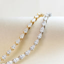Elegant Pear-Cut Cubic Zirconia Tennis Bracelet, BRG-BRS085