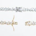 Multi-Shape Mixed-Cut Crystal Tennis Necklace, CLG-CLS1049