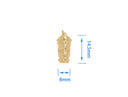 Mini Coffee Tumbler Dangle Charm, Coffee Cup Shape Jewelry Pendant, Coffee Mug Charms, Real 18K Gold, CPG1519